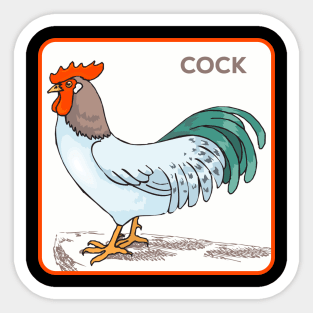 Cock rooster 365 days outfit Sticker